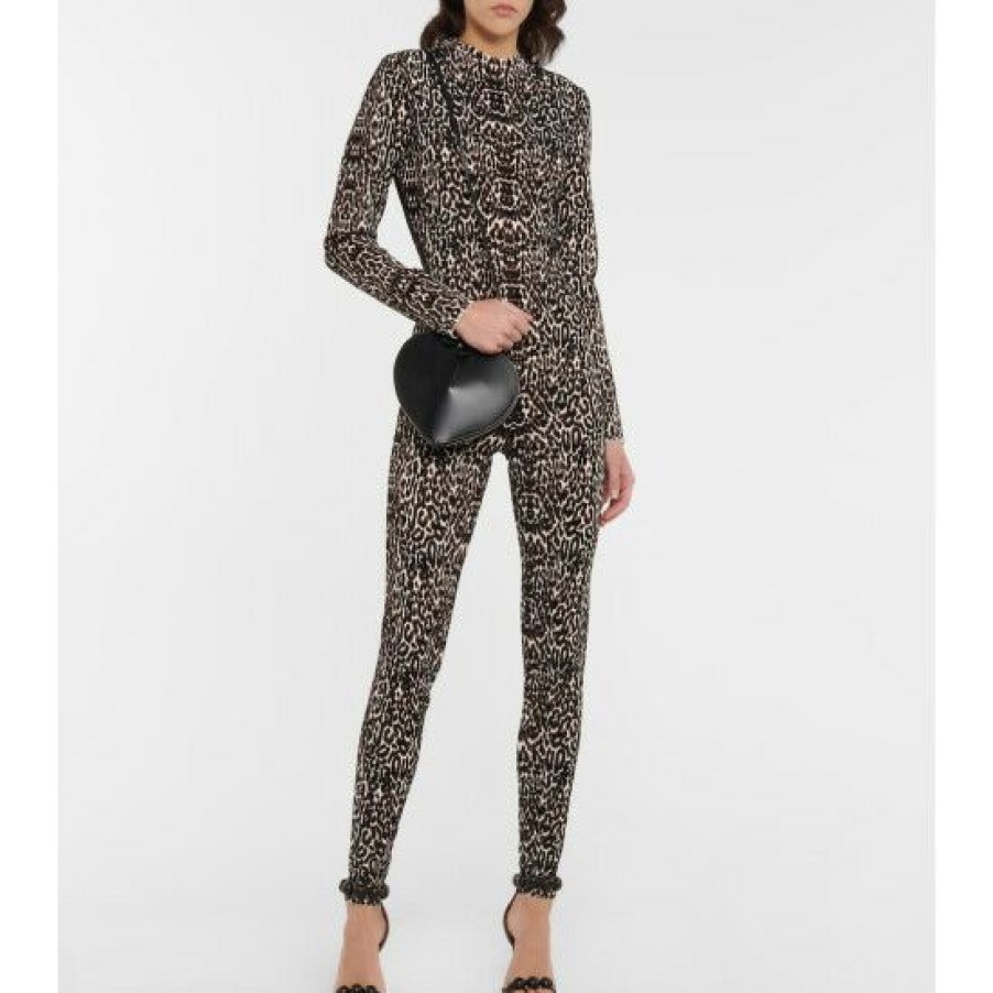 * Alaia Leopard Jacquard Jumpsuit