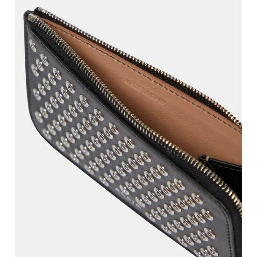 * Alaia Studded Leather Card Holder