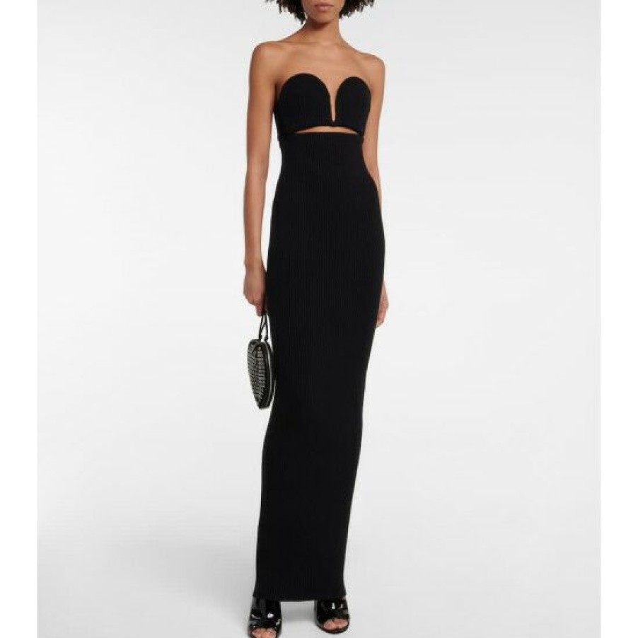 * Alaia Strapless Wool-Blend Gown