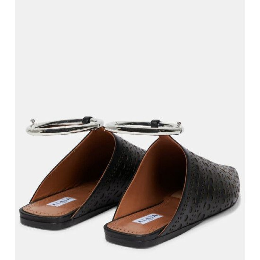 * Alaia Convertible Leather Flats