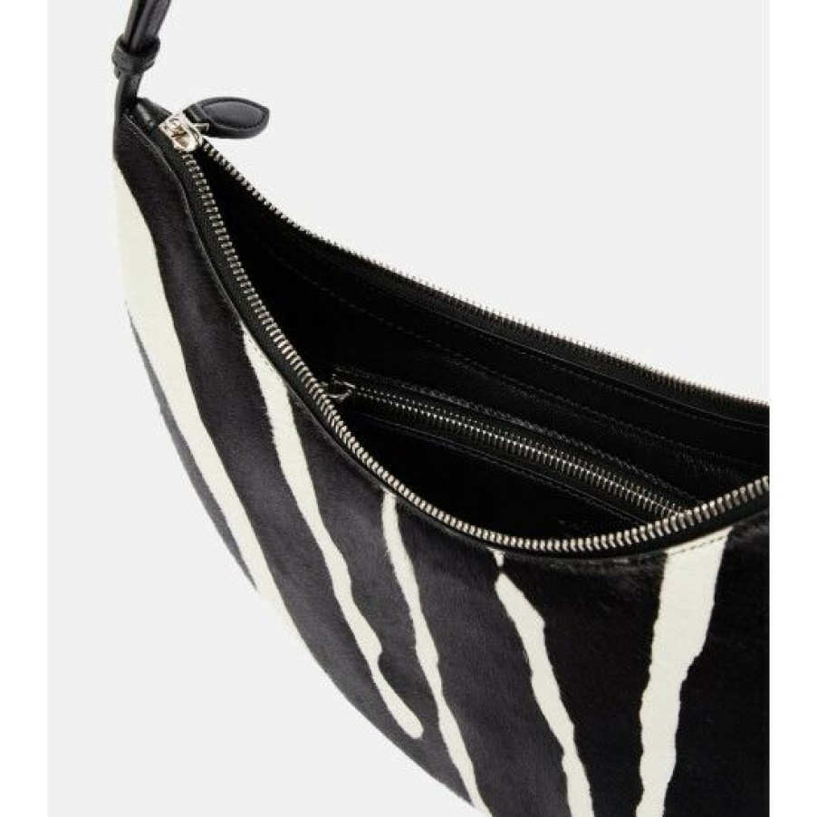 * Alaia Half Moon Zebra-Print Shoulder Bag