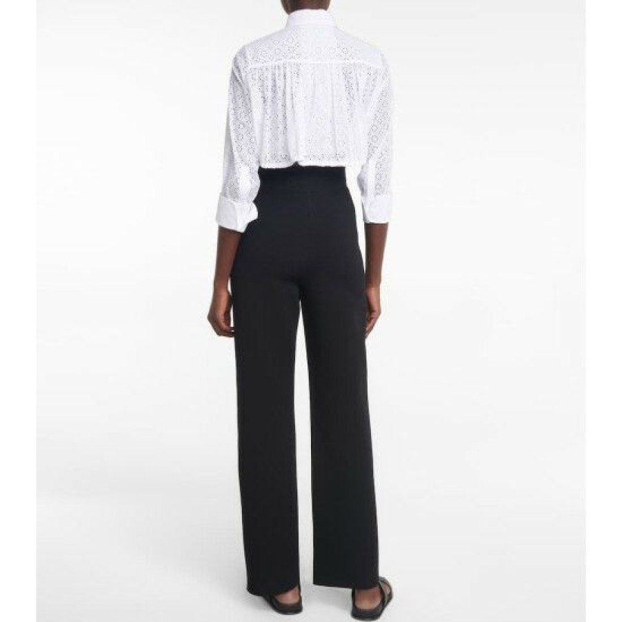 * Alaia Cropped Broderie Anglaise Cotton Shirt