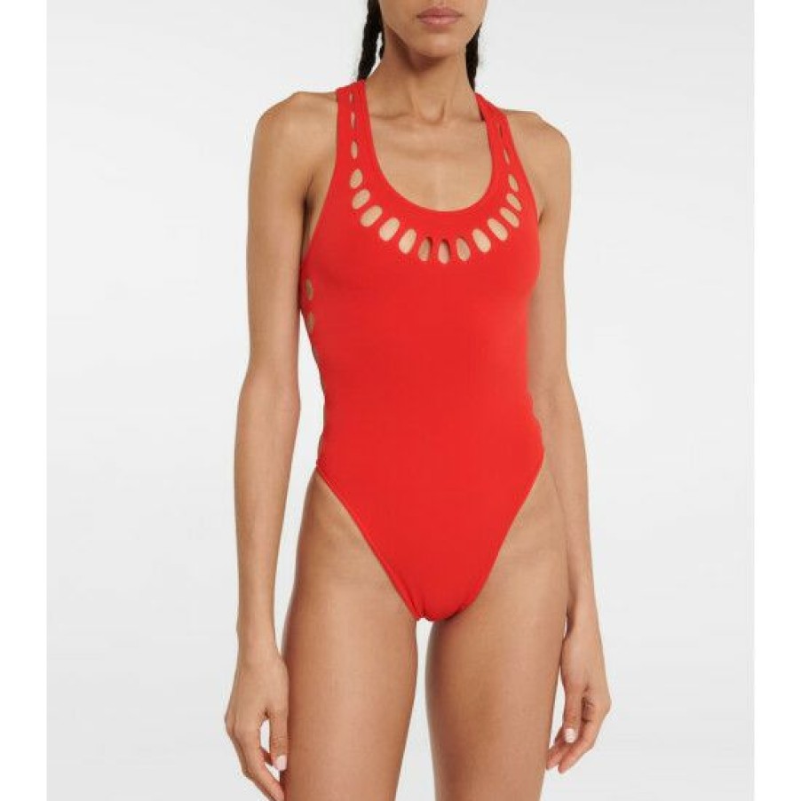 * Alaia Cutout Racerback Swimsuit