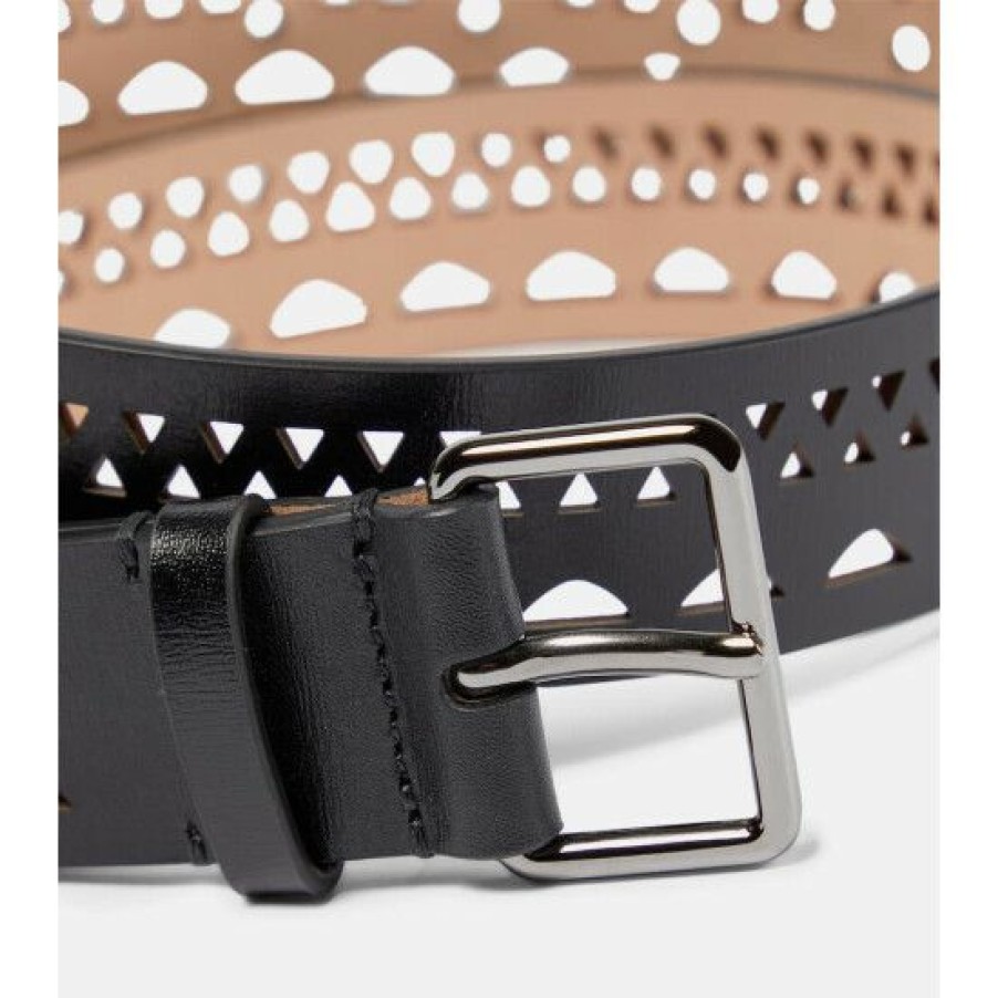 * Alaia Laser-Cut Leather Belt