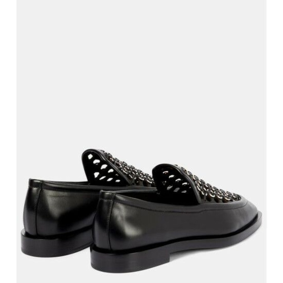 * Alaia Grommet-Detailed Leather Loafer