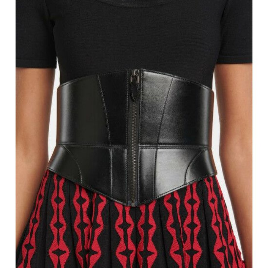 * Alaia The Zip Large Leather Corset Belt