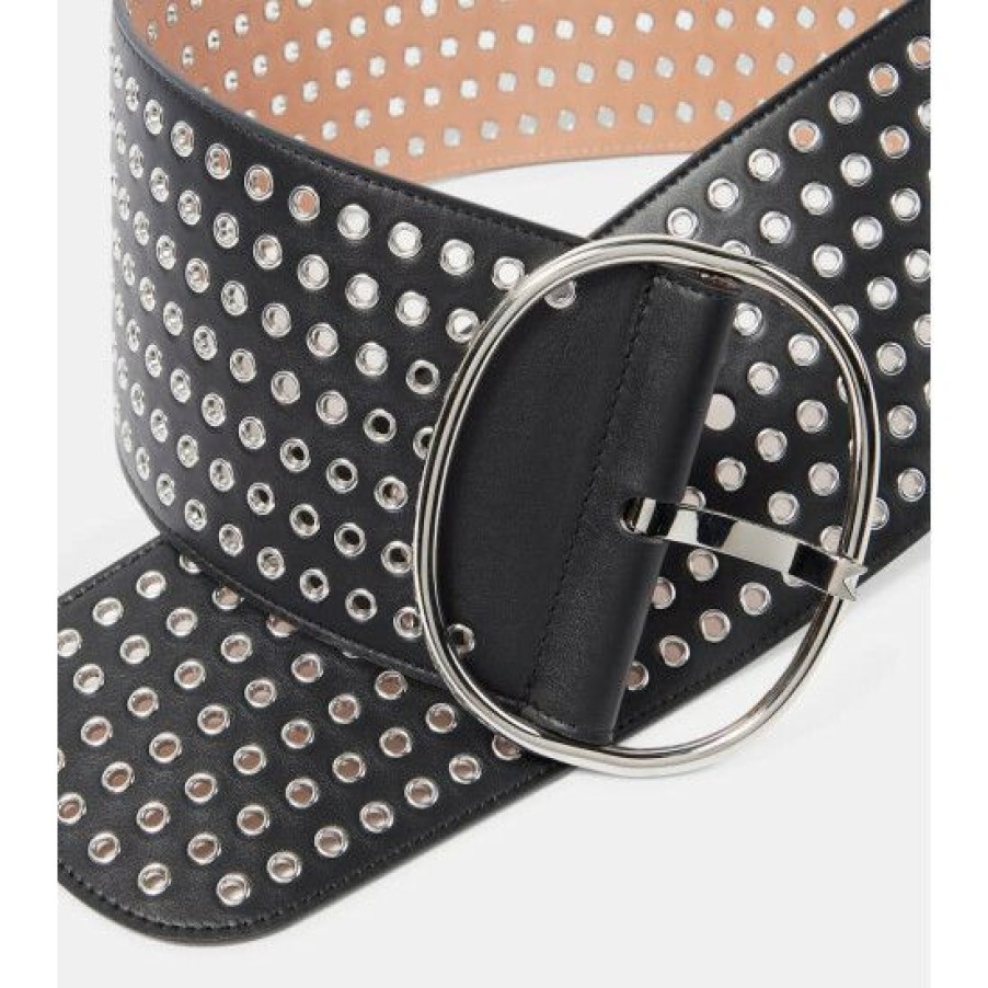 * Alaia Embellished Leather Belt