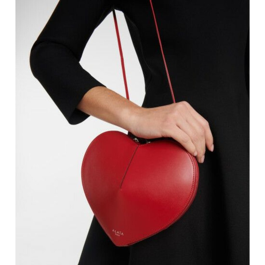 * Alaia Coeur Small Leather Shoulder Bag