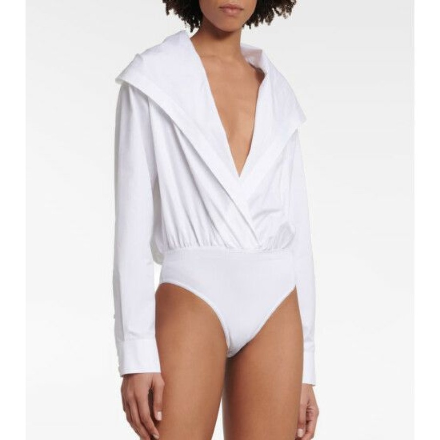 * Alaia Cotton Hooded Bodysuit