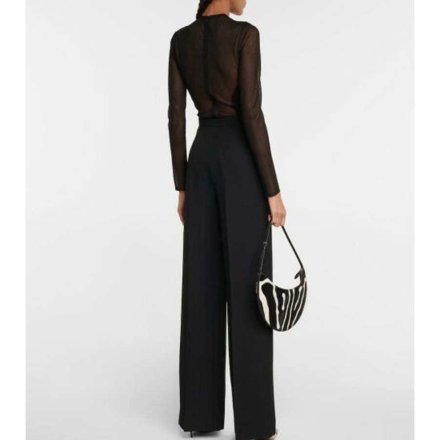 * Alaia Wide-Leg Wool Pants