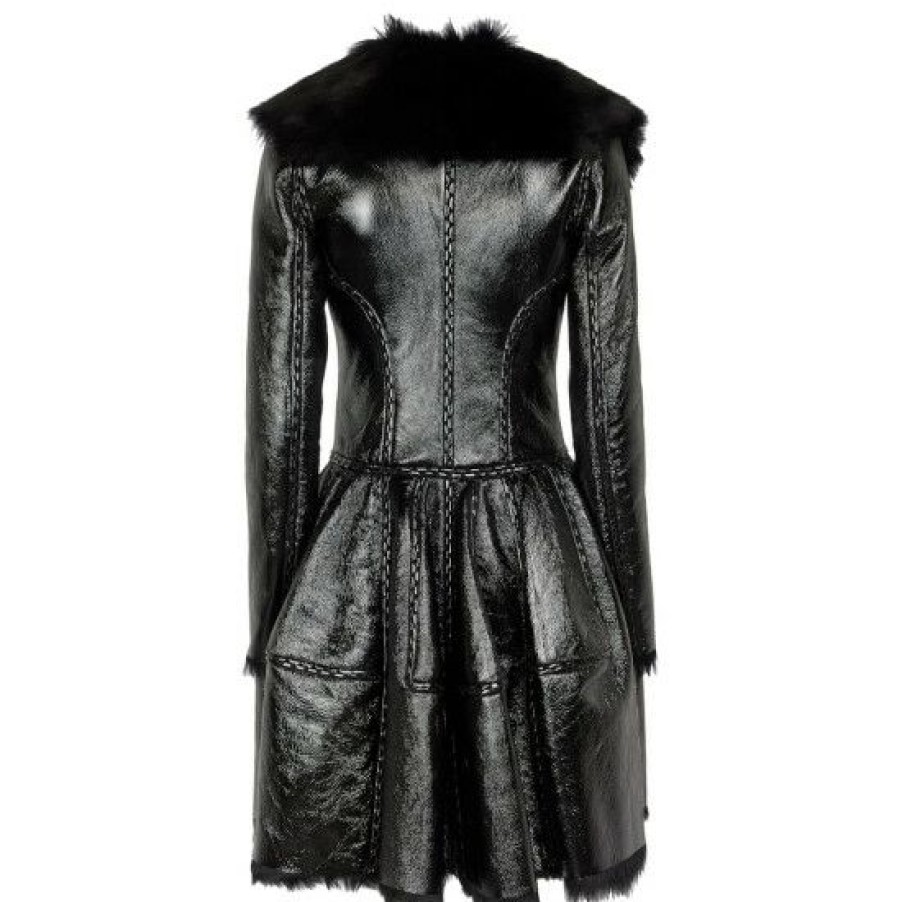 * Alaia Double-Breasted Peplum Coat