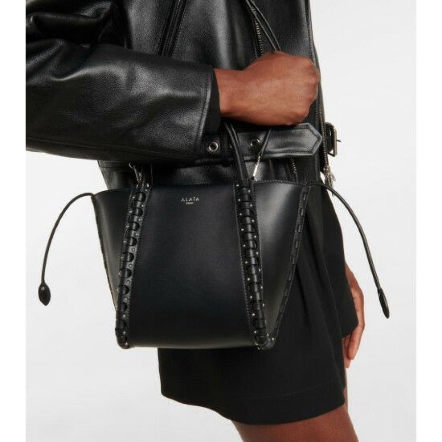 * Alaia Le Hinge Mini Leather Tote