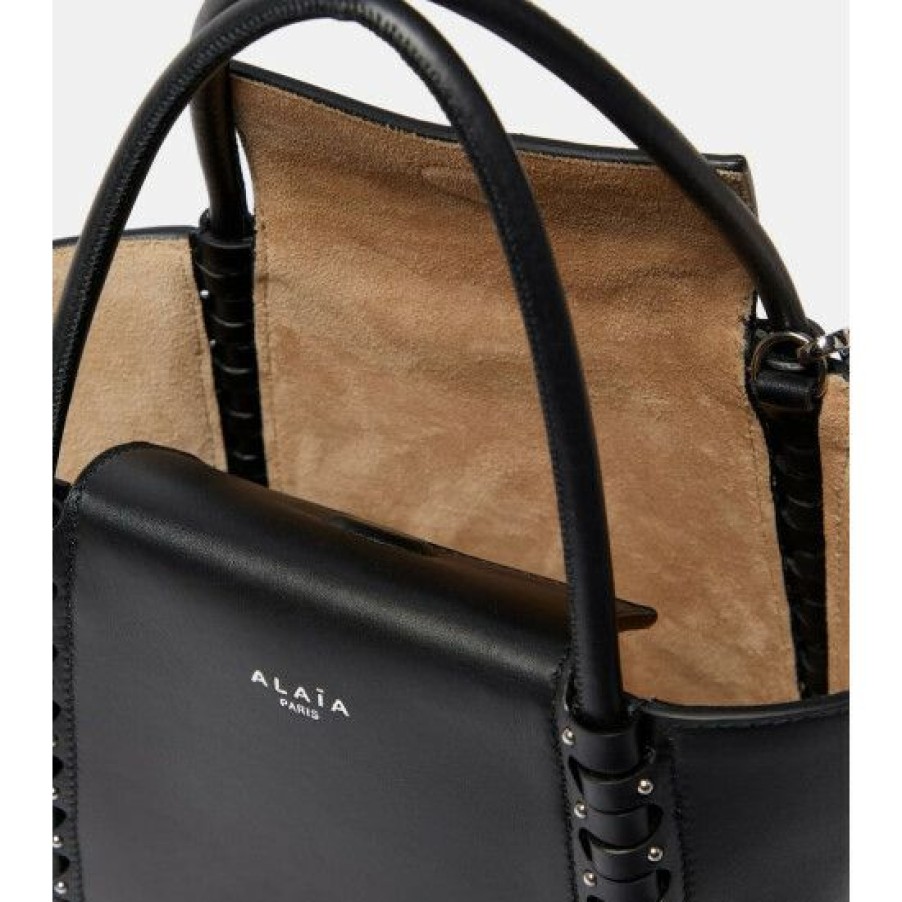 * Alaia Le Hinge Mini Leather Tote