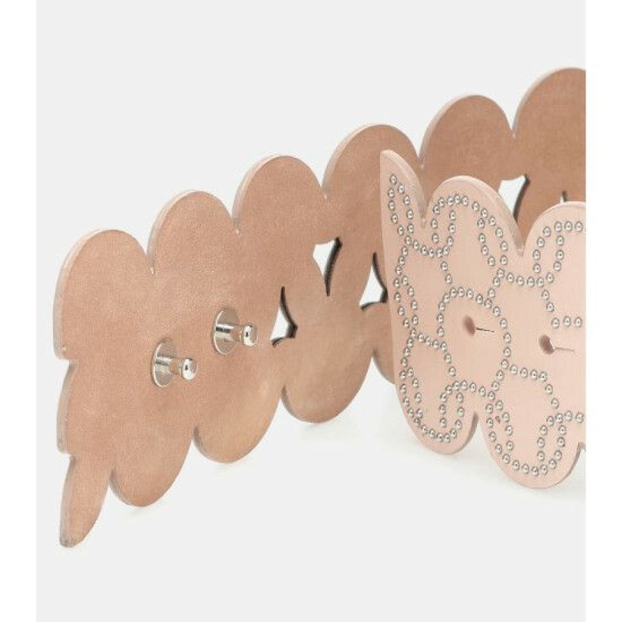 * Alaia Embellished Laser-Cut Leather Belt