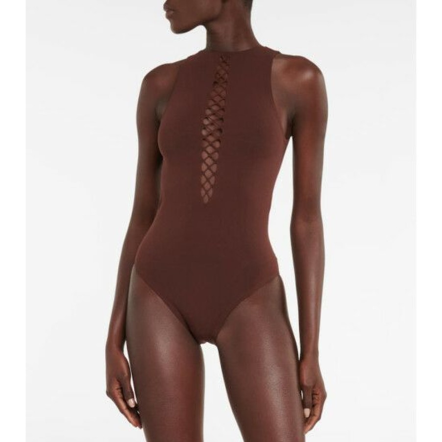 * Alaia Cutout Halterneck Swimsuit