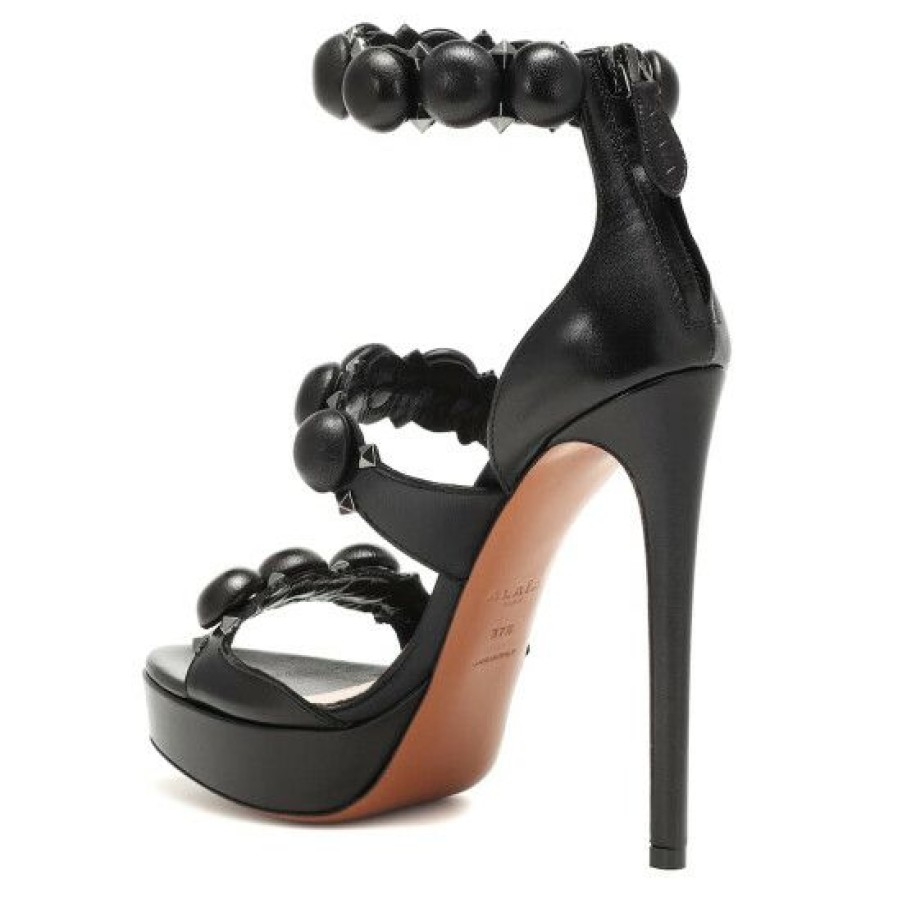 * Alaia Bombe Studded Leather Sandals