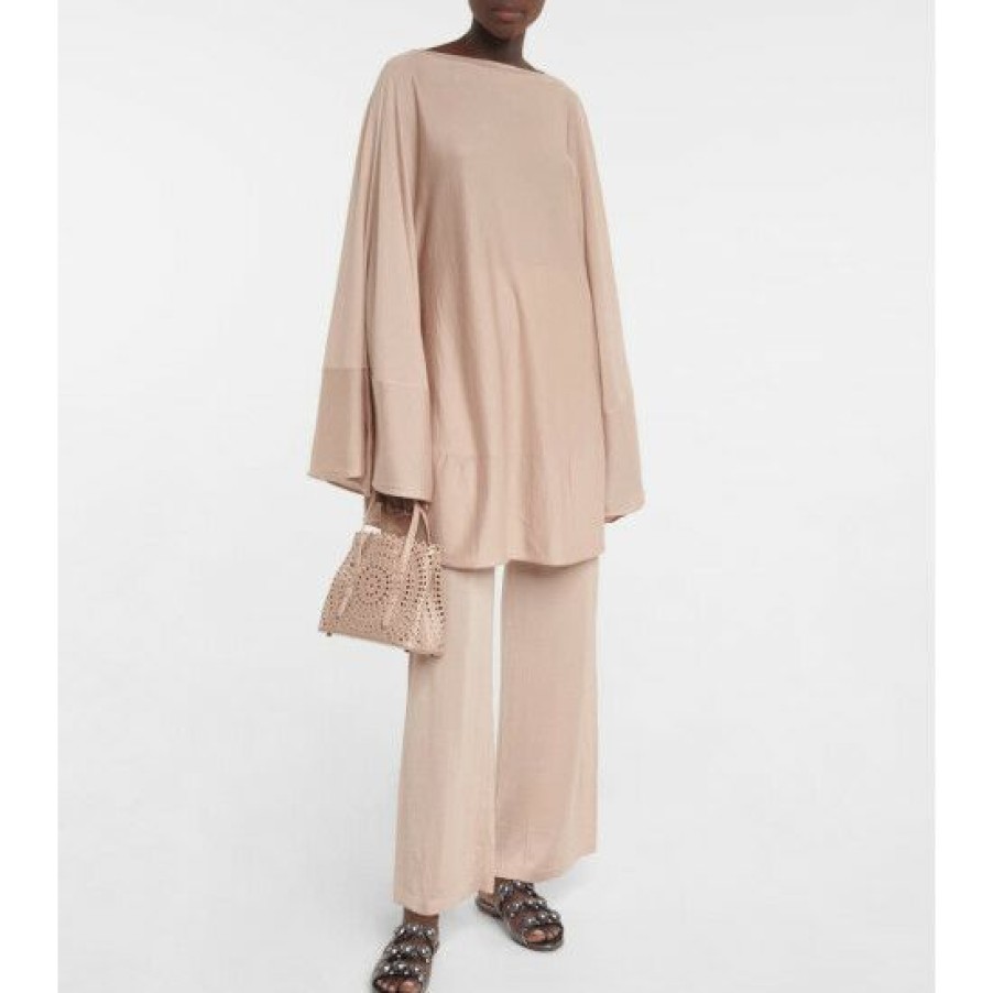 * Alaia High-Rise Cashmere-Blend Pants