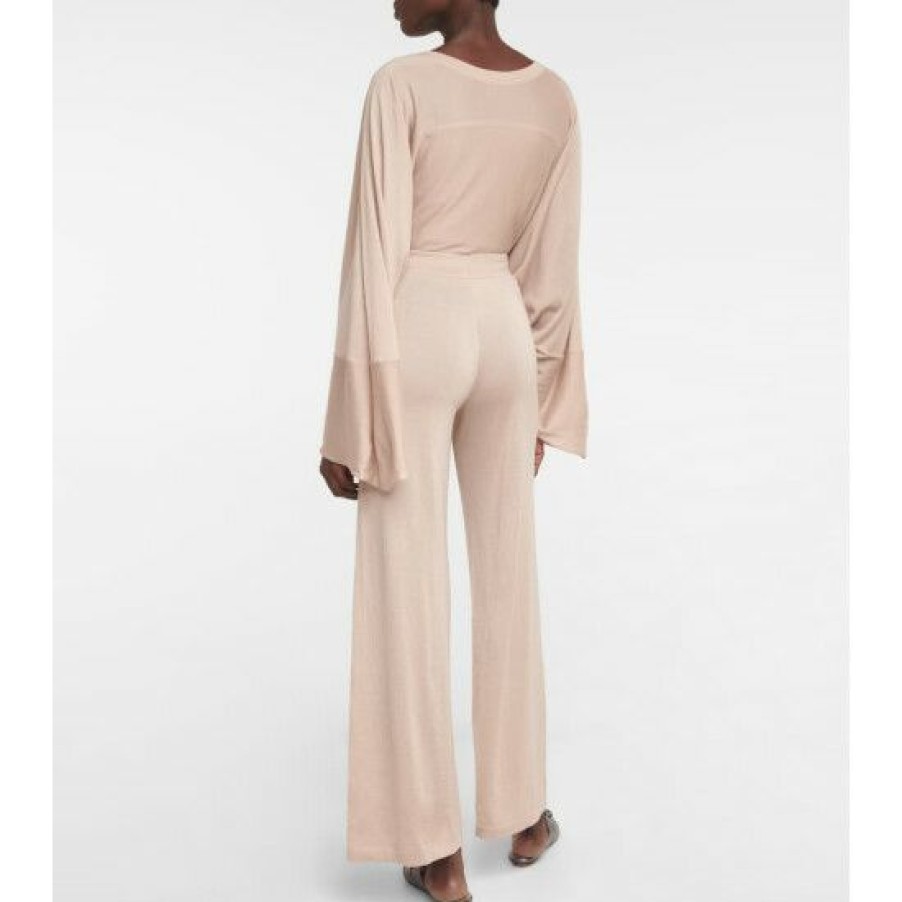 * Alaia High-Rise Cashmere-Blend Pants