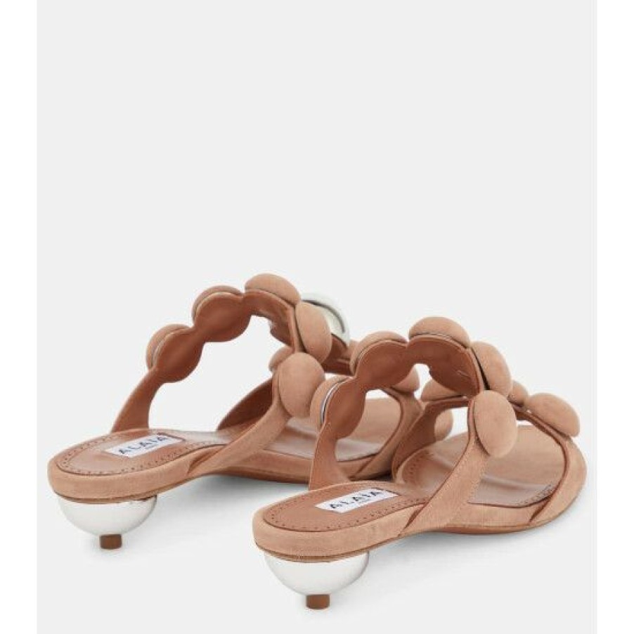 * Alaia Bombe Embellished Suede Sandals