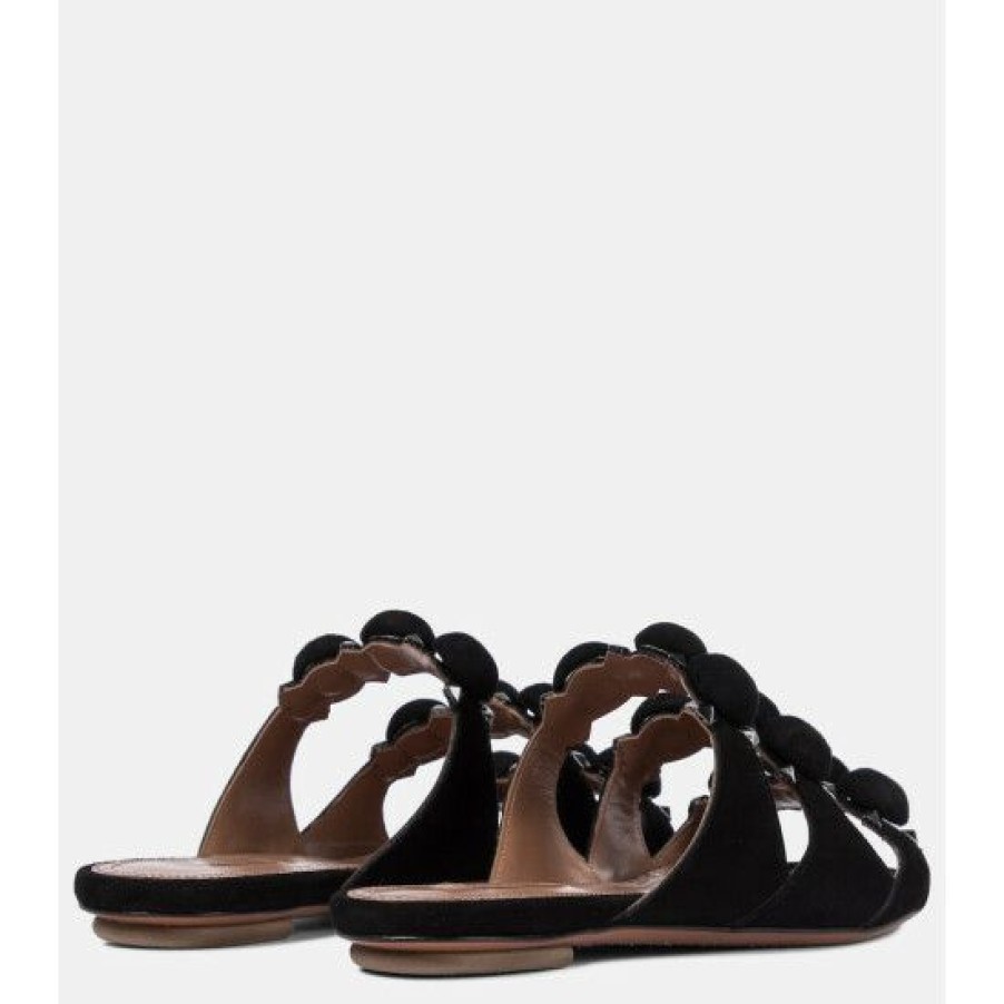 * Alaia Bombe Suede Sandals