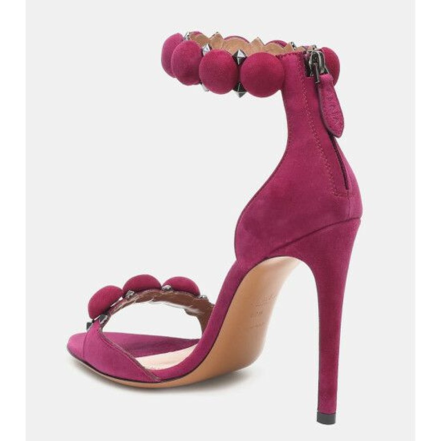 * Alaia Bombe Suede Sandals