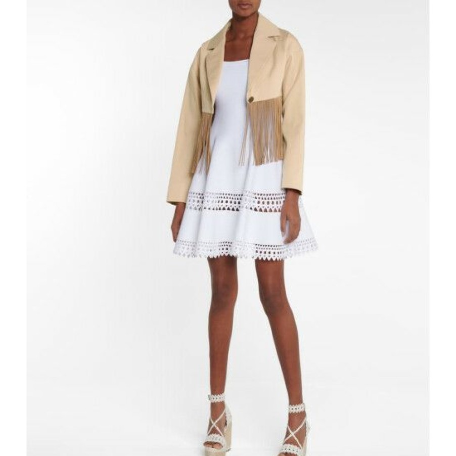 * Alaia Fringed Cotton Blazer