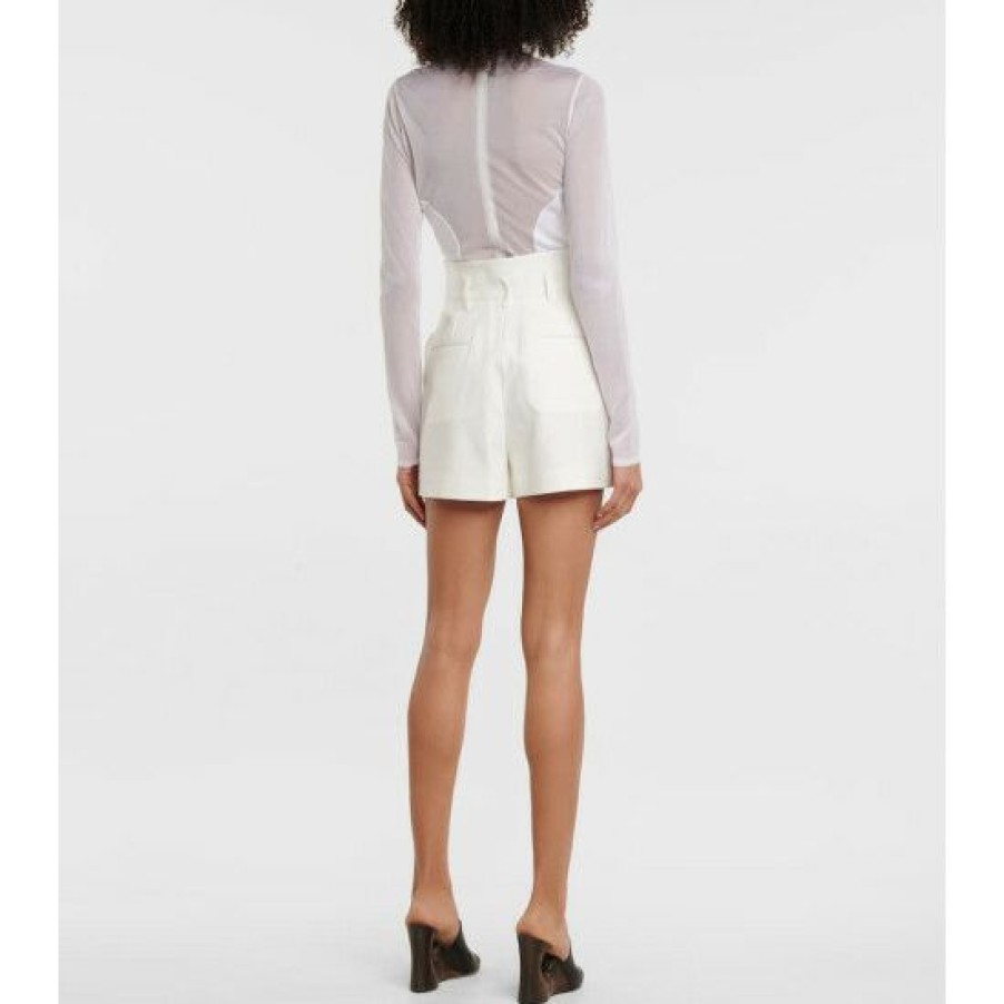 * Alaia High-Rise Cotton Shorts