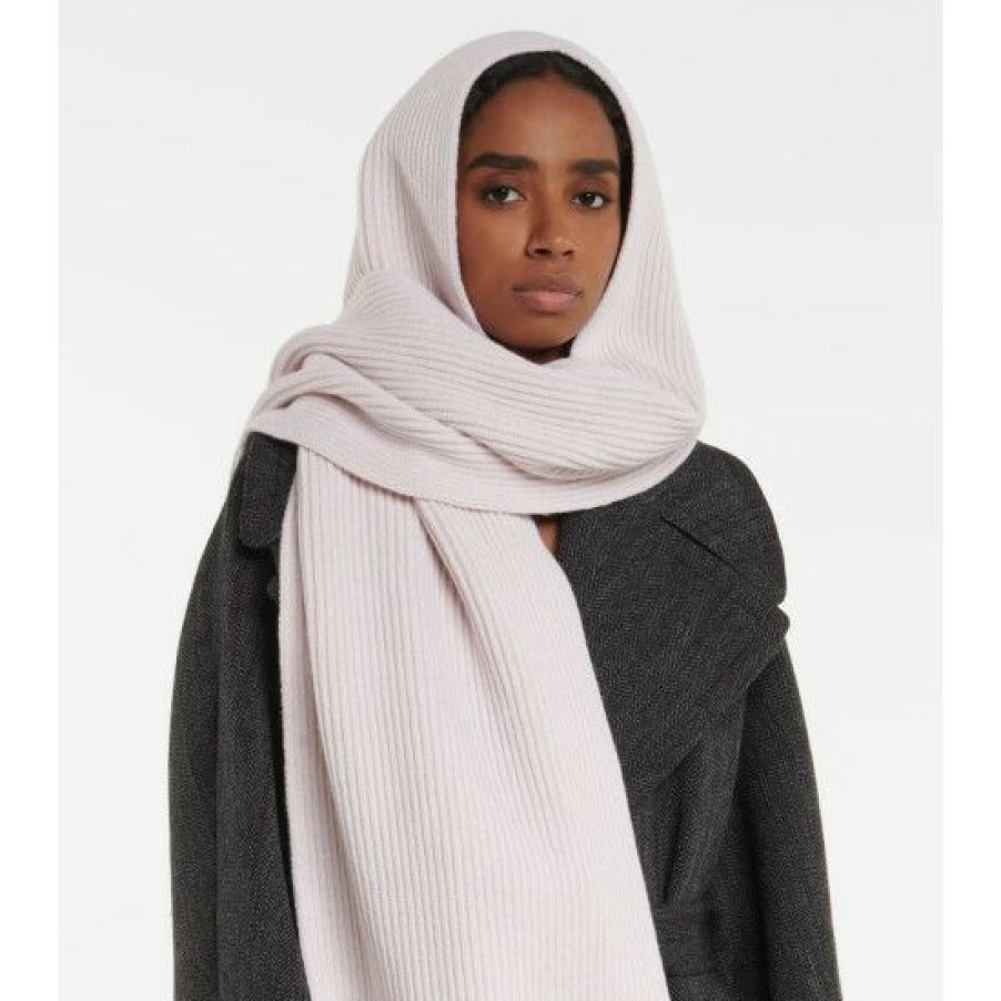 * Alaia Wool And Cashmere Hooded Scarf