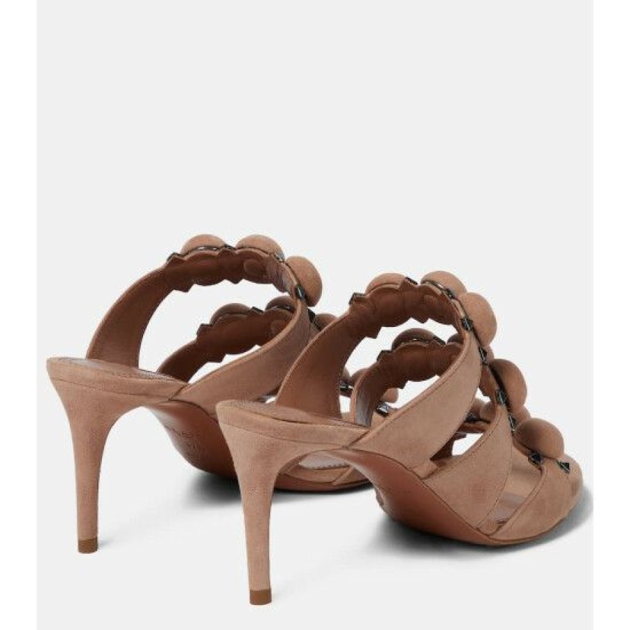 * Alaia Bombe Suede Sandals