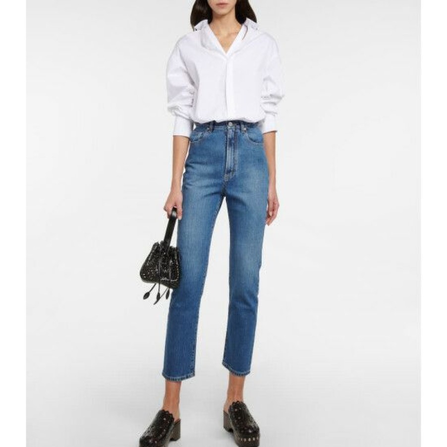 * Alaia High-Rise Tapered Jeans