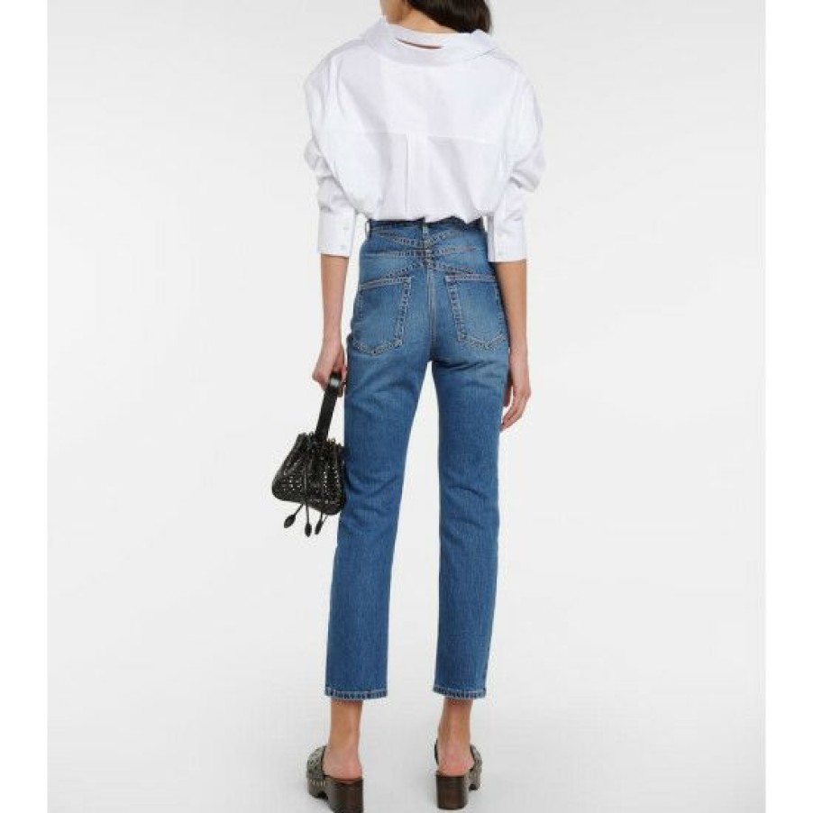 * Alaia High-Rise Tapered Jeans