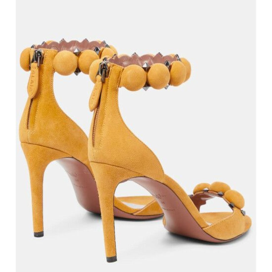 * Alaia La Bombe 90 Suede Sandals