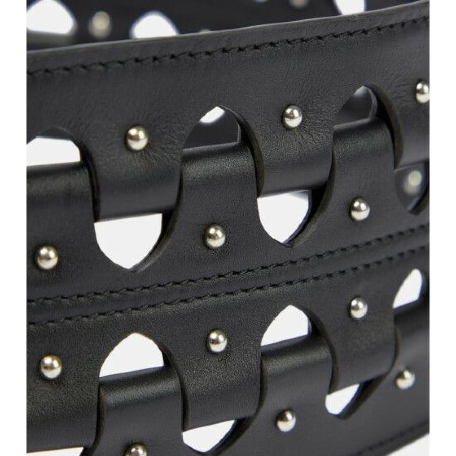 * Alaia Hinge Leather Belt