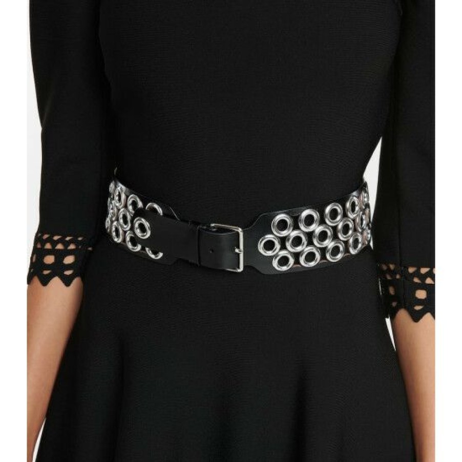 * Alaia Embellished Leather Belt