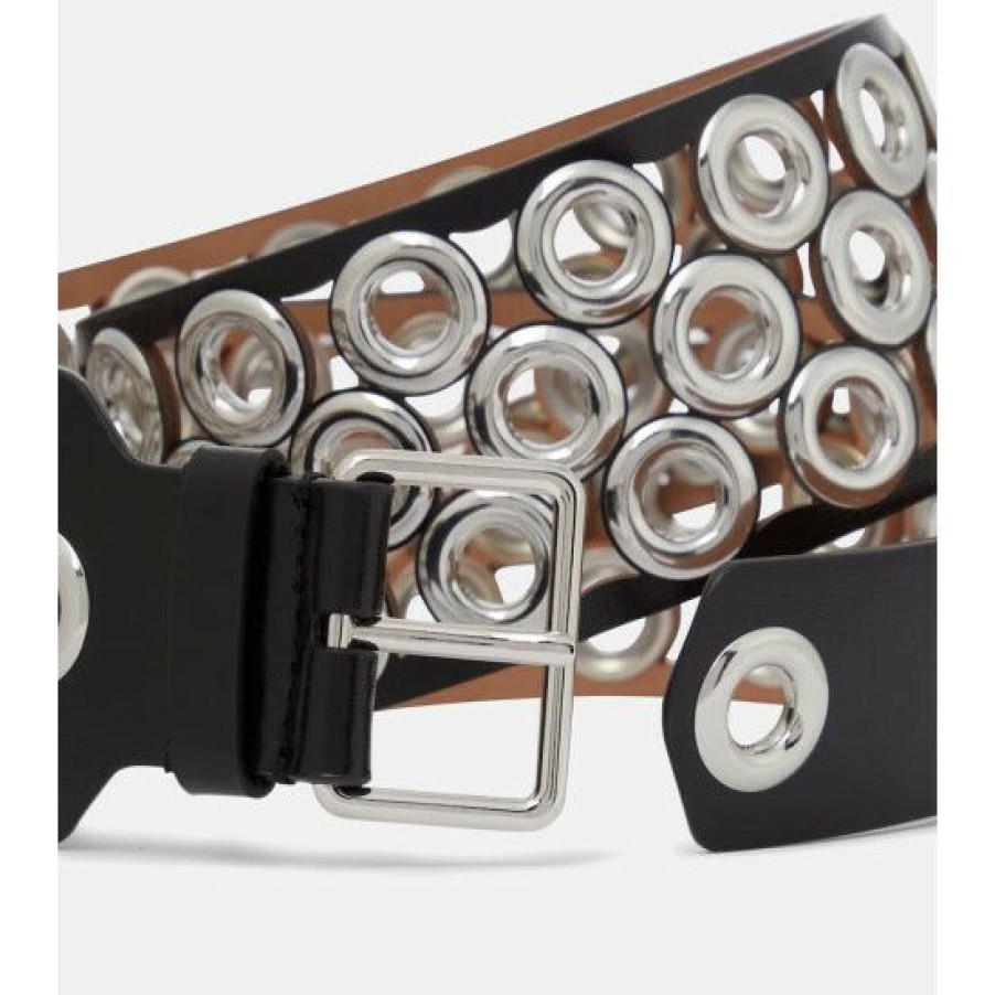 * Alaia Embellished Leather Belt