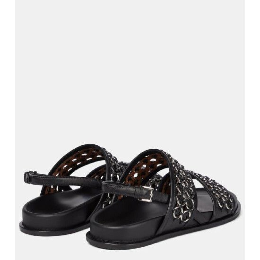 * Alaia Embellished Leather Sandals