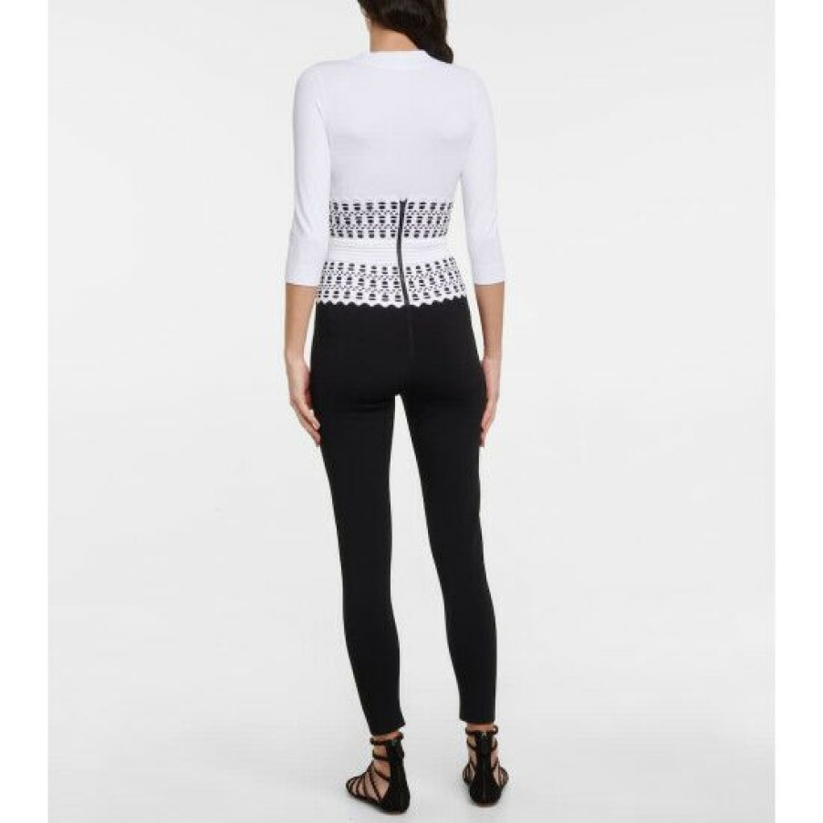 * Alaia Jacquard Knit High-Rise Leggings