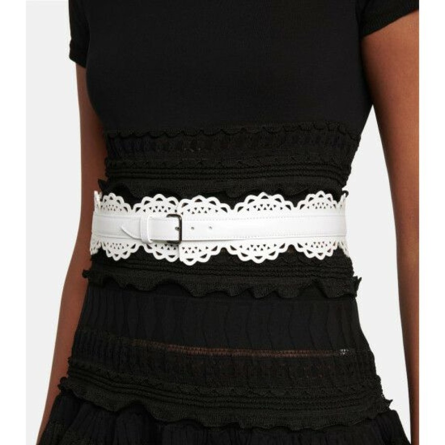 * Alaia Laser-Cut Leather Belt