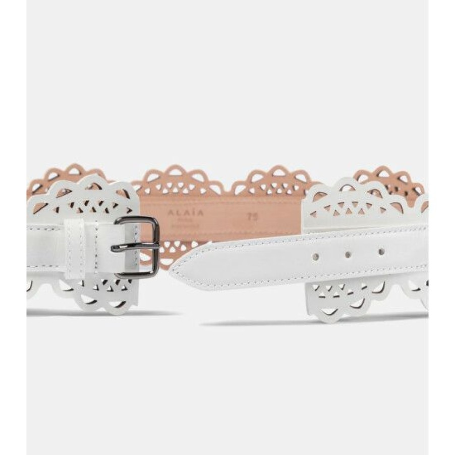 * Alaia Laser-Cut Leather Belt