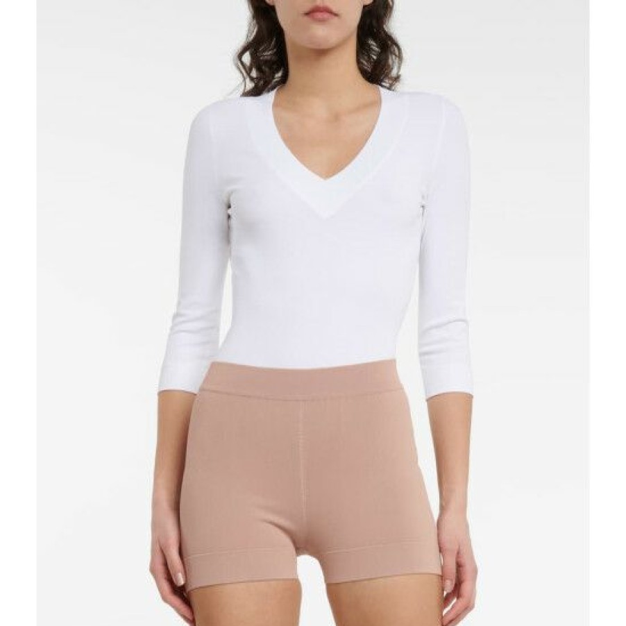 * Alaia High-Rise Knit Shorts