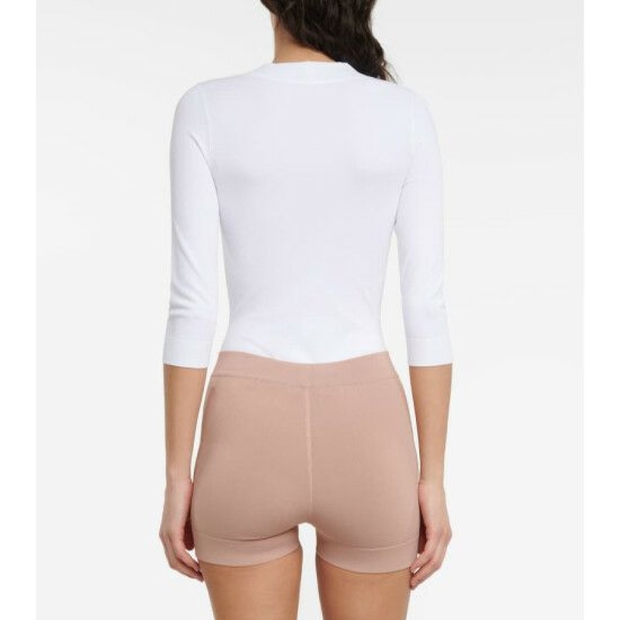 * Alaia High-Rise Knit Shorts