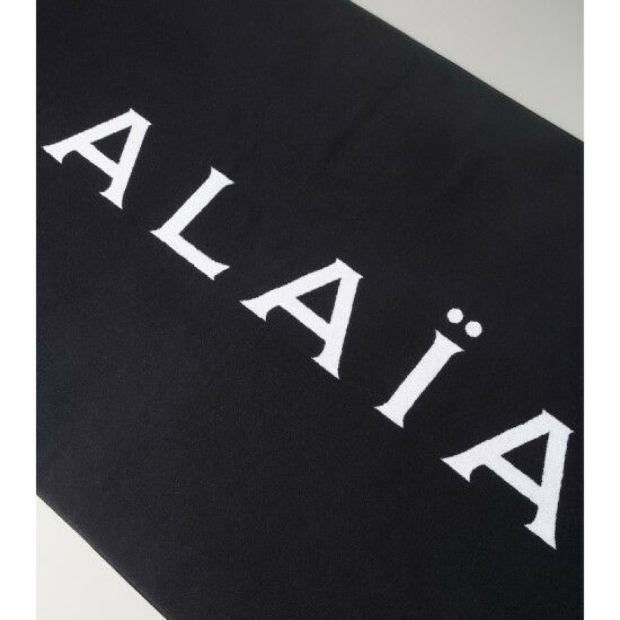 * Alaia Logo Jacquard Cotton Towel