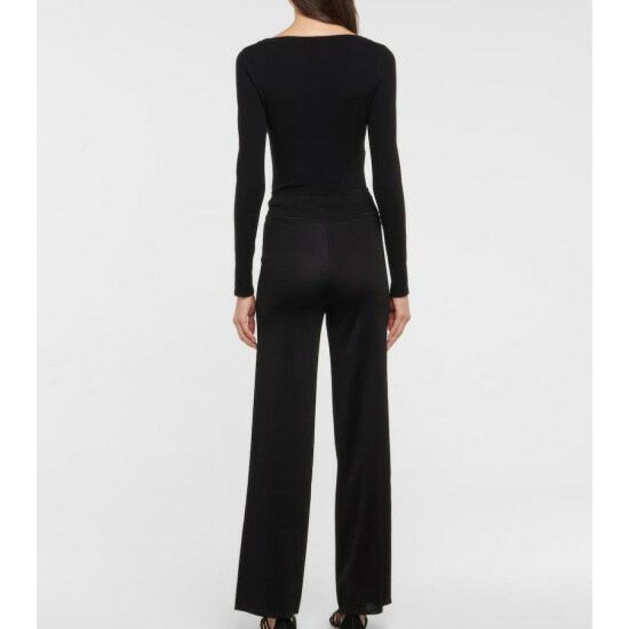 * Alaia Wide-Leg Knit Pants