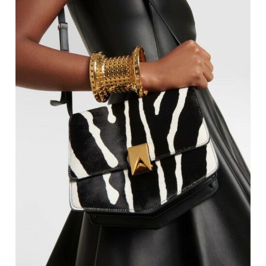 * Alaia Le Papa Calf Hair Crossbody Bag