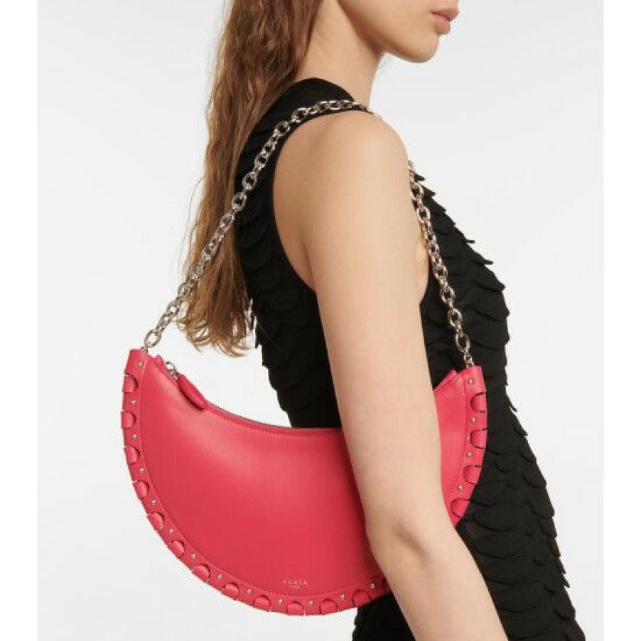 * Alaia Le Demi-Lune Small Leather Shoulder Bag