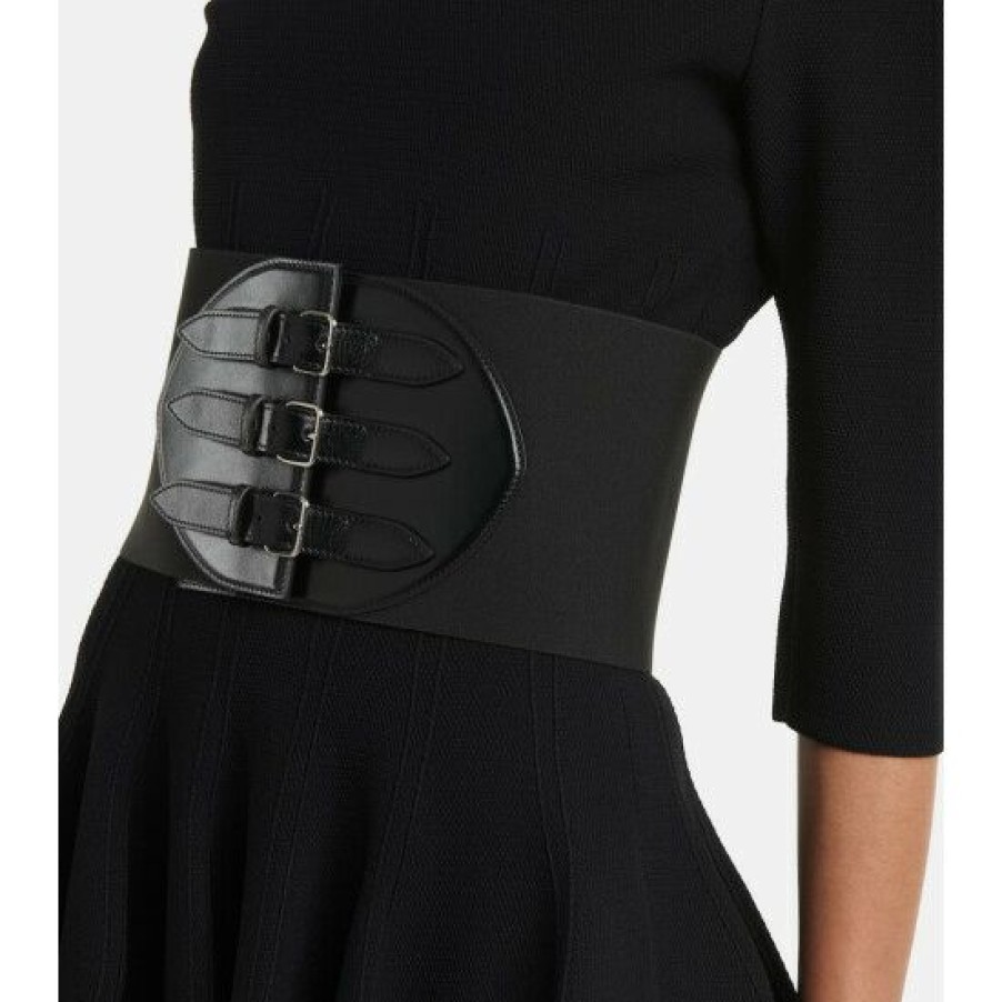 * Alaia Buckled Leather Corset Belt