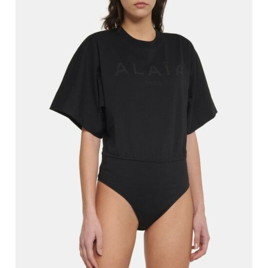 * Alaia Logo Jersey Bodysuit