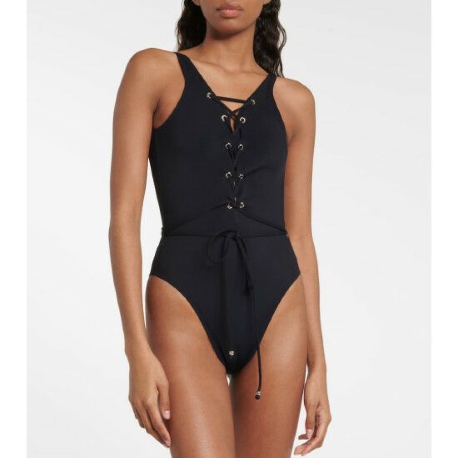 * Alaia Lace-Up Swimsuit