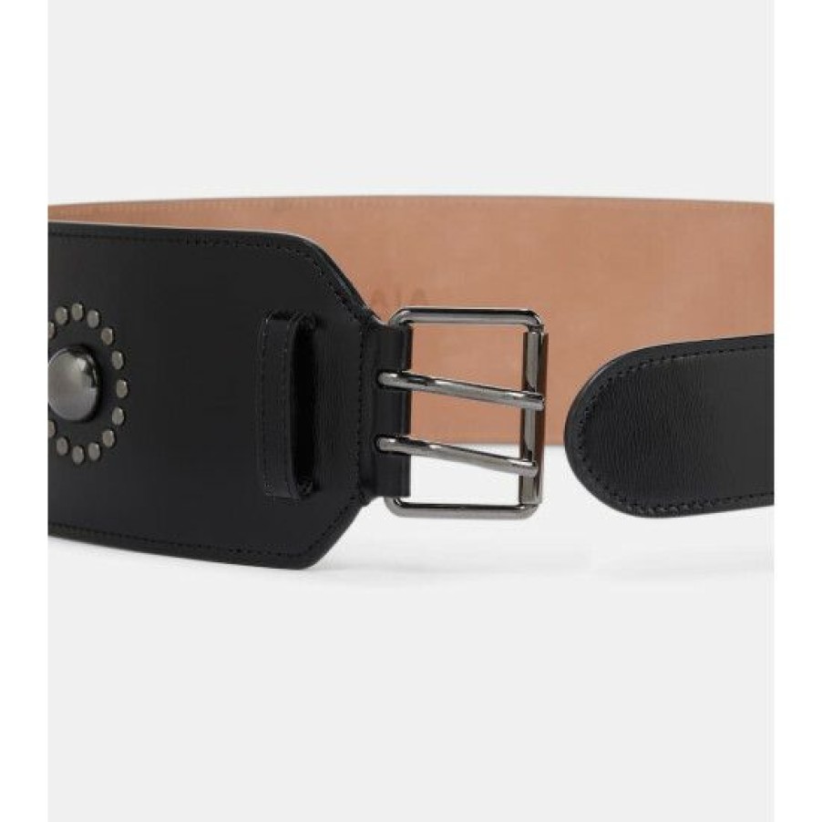 * Alaia Embellished Leather Belt