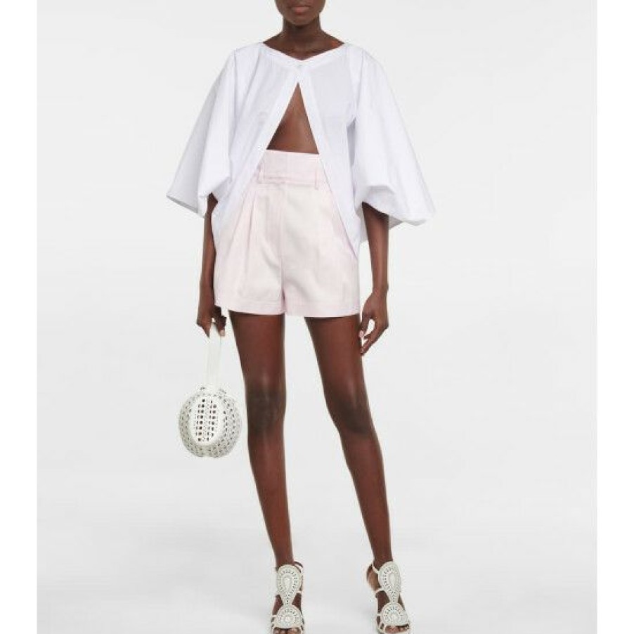 * Alaia Cotton And Silk High-Rise Shorts